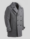 Pure Wool Quilted Peacoat 2026 Salt and Pepper Grey