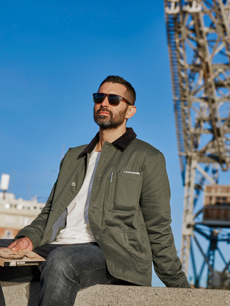 Heavy Twill Deck Jacket Olive Green 2025