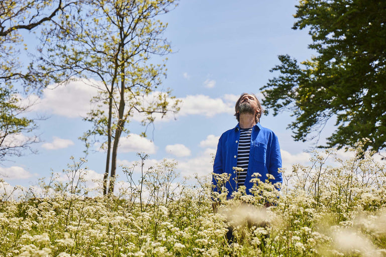 Frahm electric blue moleskin jacket 