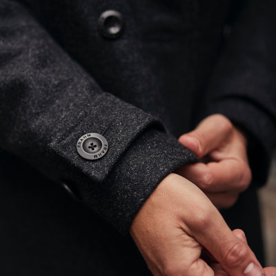 Pure Wool Quilted Peacoat 2025