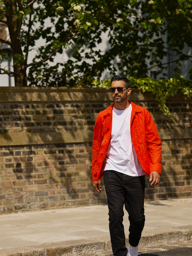 Waxed Lightweight Workers Jacket Blaze Orange