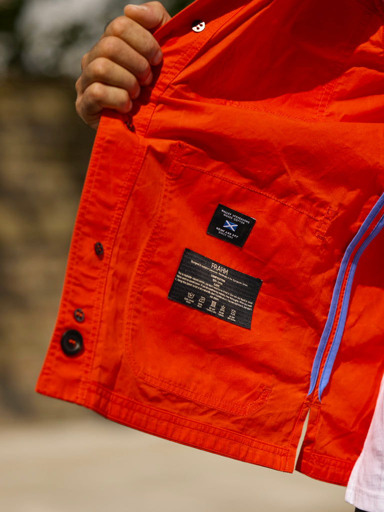 Waxed Lightweight Workers Jacket Blaze Orange
