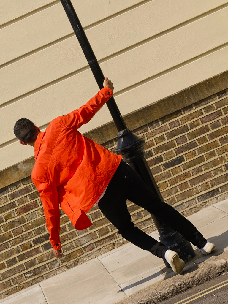 Waxed Lightweight Workers Jacket Blaze Orange