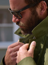 Waxed Lightweight Workers Jacket Moss Green