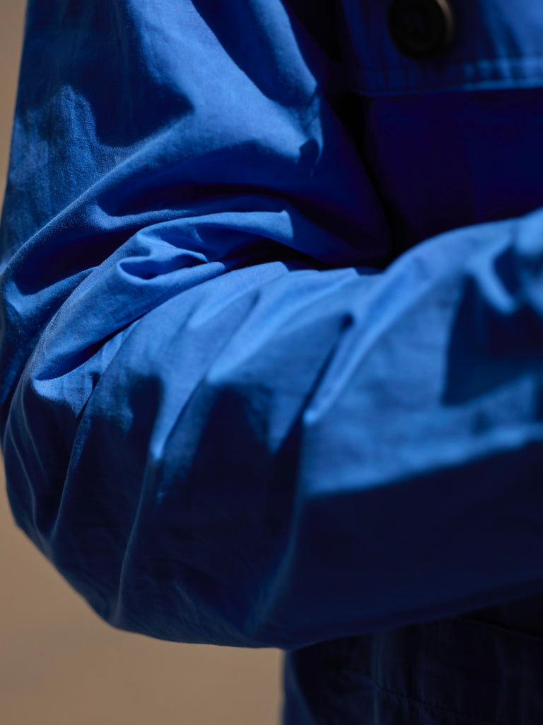 Waxed Lightweight Workers Jacket Cornflour Blue