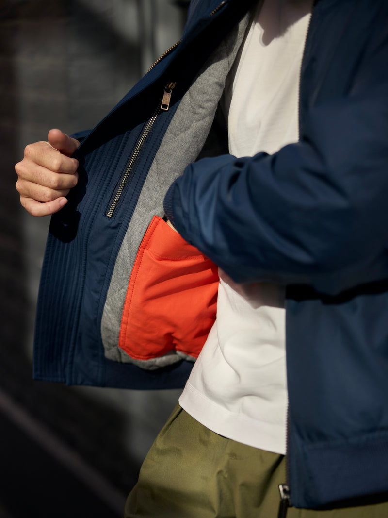 Quilted Bomber Jacket 2027 Classic Navy