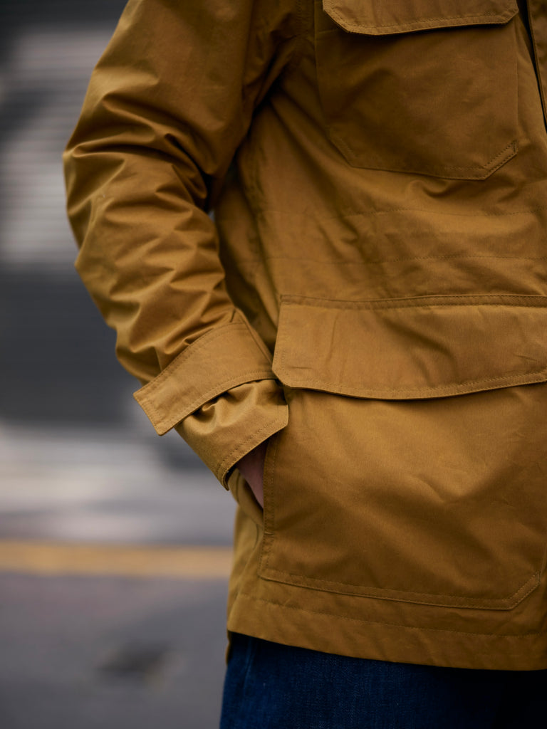 Waxed Hooded Field Coat 2027 Honey Tan