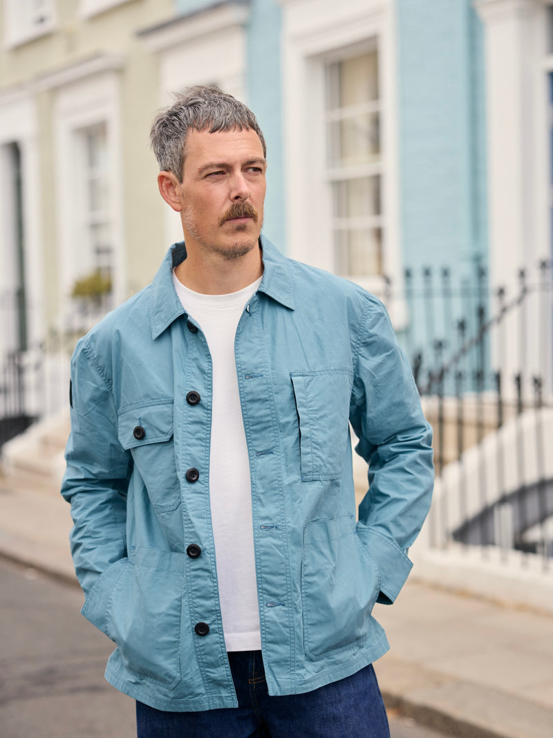 Waxed Lightweight Workers Jacket 2027 Turquoise