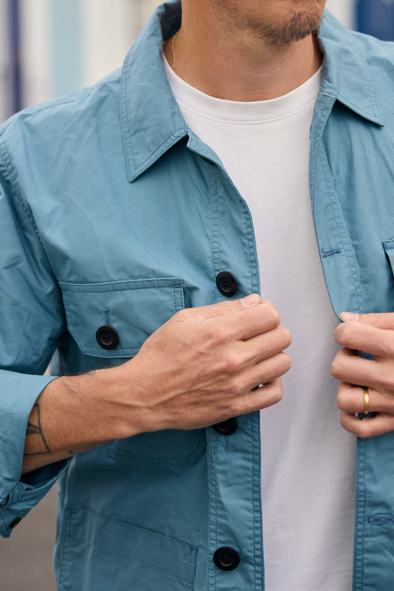 Waxed Lightweight Workers Jacket 2027 Turquoise