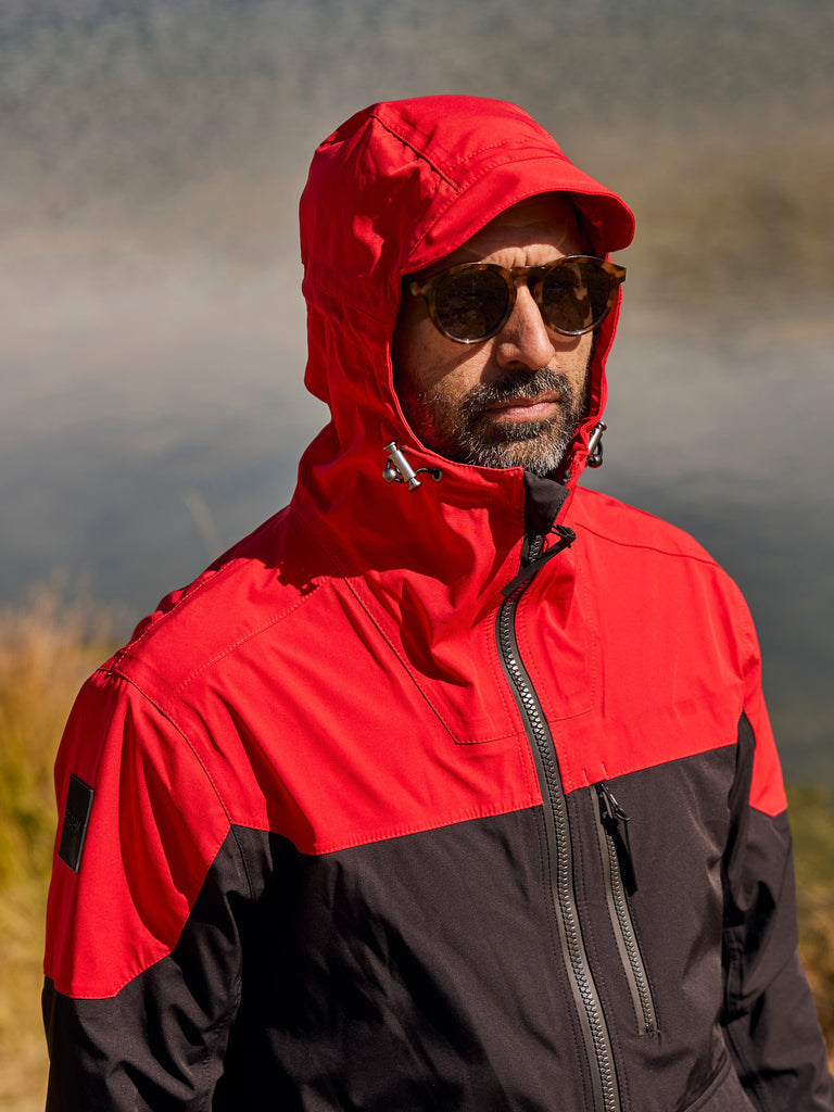 4 Seasons Waterproof Jacket 2027 Black and Red