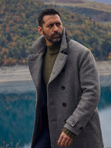 Pure Wool Quilted Peacoat 2027 Salt and Pepper Grey
