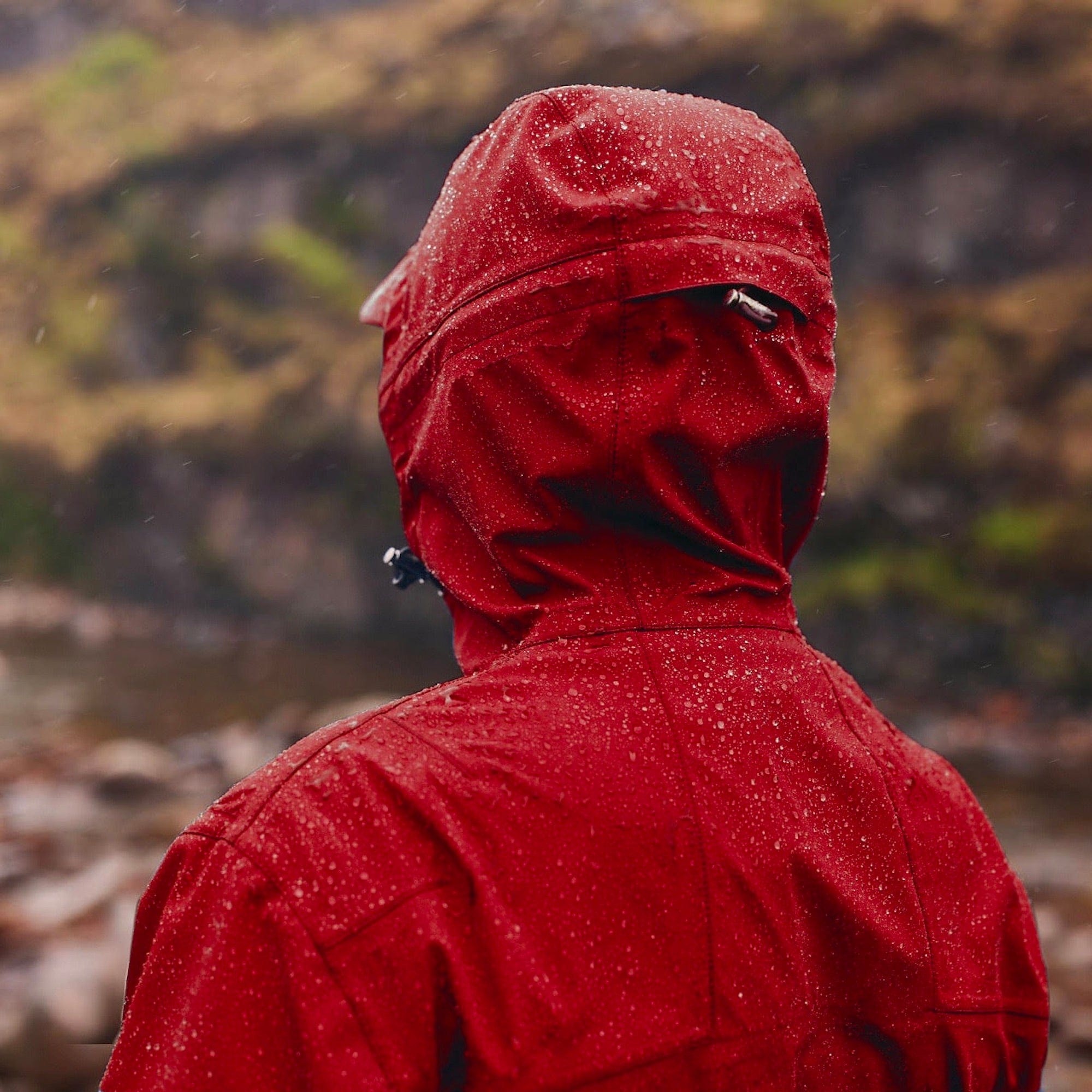 Waterproof red sale jacket