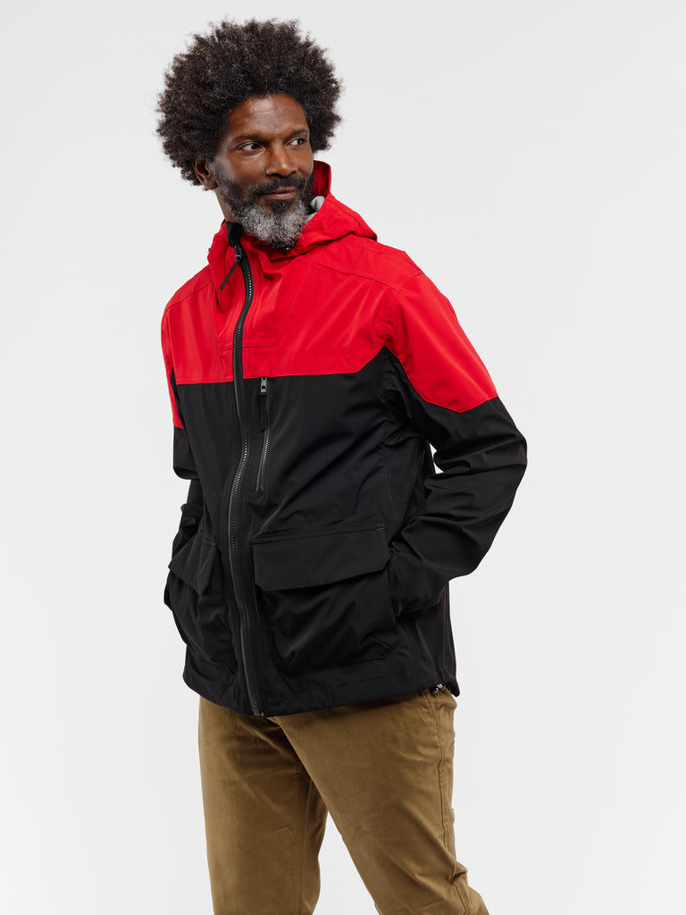4 Seasons Waterproof Jacket 2027 Black and Red