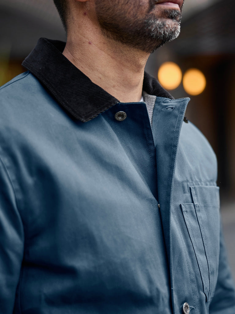 Heavy Twill Deck Jacket Petrol Blue