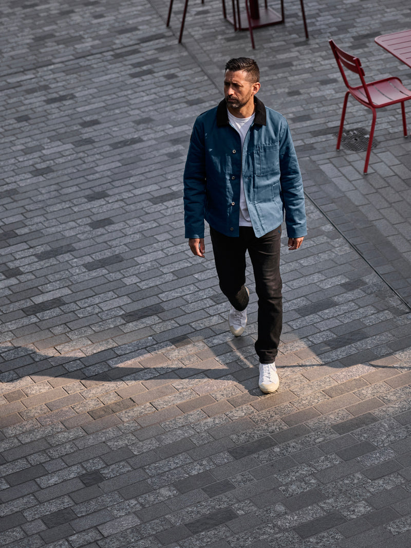 Heavy Twill Deck Jacket Petrol Blue