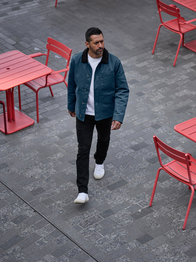 Heavy Twill Deck Jacket Petrol Blue