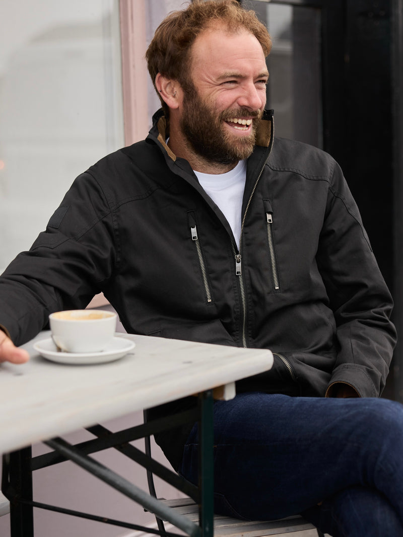 Quilted Harrington Racer Jacket 2026 Black