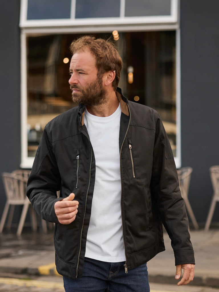 Quilted Harrington Racer Jacket 2026 Black