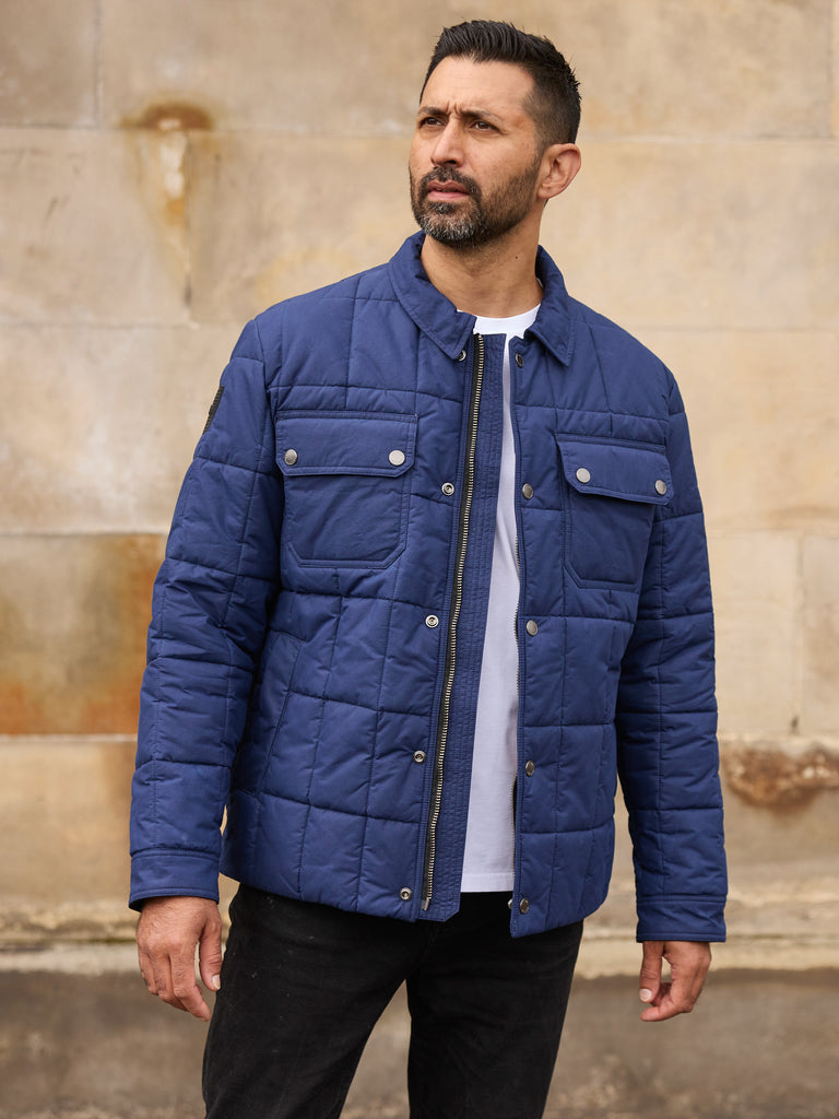Quilted Winter Workers Jacket 2026 Dark Navy