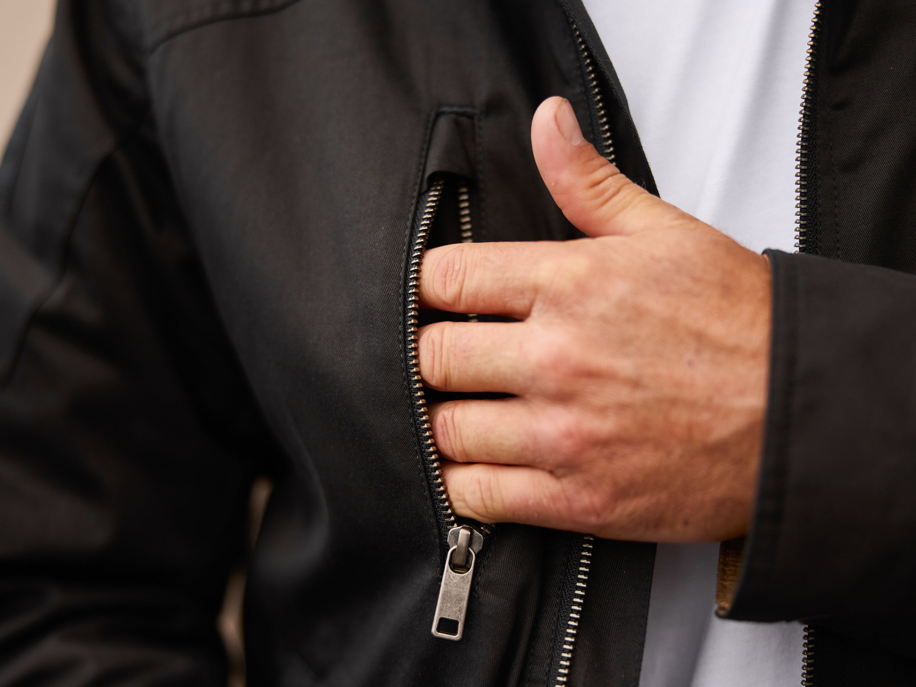 Quilted Harrington Racer Jacket 2026 Black – FRAHM Jacket