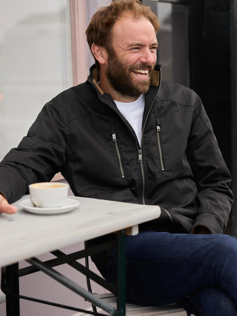 Quilted Harrington Racer Jacket 2026 Black