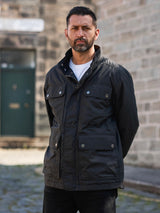 Waxed Quilted Field Jacket 2026 Black