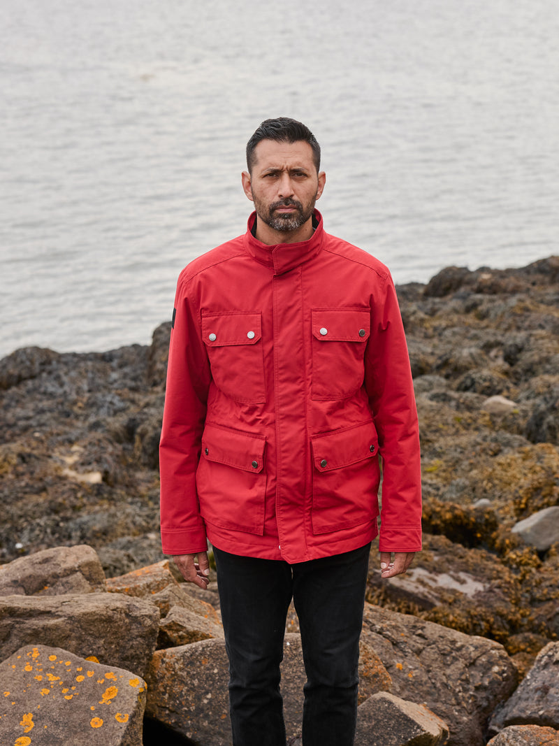Waxed Quilted Field Jacket 2026 Classic Red