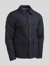 Merino Woodland Workers Jacket Dark Navy Herringbone