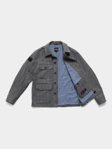 Merino Woodland Workers Jacket 2026 Grey Herringbone