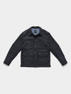 Merino Woodland Workers Jacket 2026 Dark Navy Herringbone