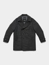 Pure Wool Quilted Peacoat 2026 Charcoal Grey