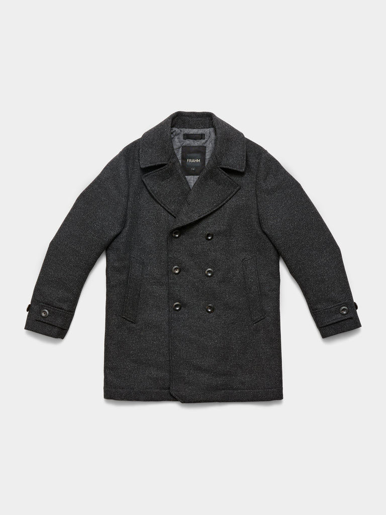 FRAHM Pure Wool Peacoat 2026 Charcoal Grey front view