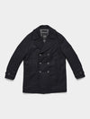 Pure Wool Quilted Peacoat 2026 Midnight Blue