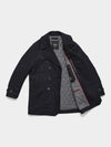 Pure Wool Quilted Peacoat 2026 Midnight Blue