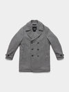 Pure Wool Quilted Peacoat 2026 Salt and Pepper Grey