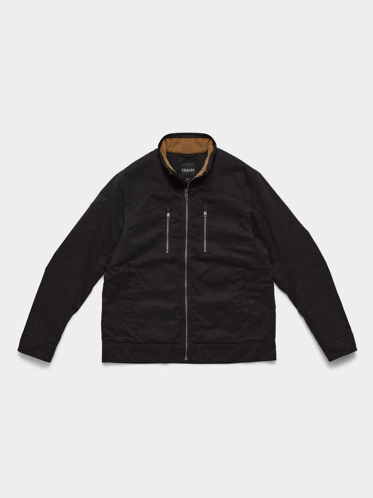 FRAHM Quilted Harrington Jacket 2026 Black front view