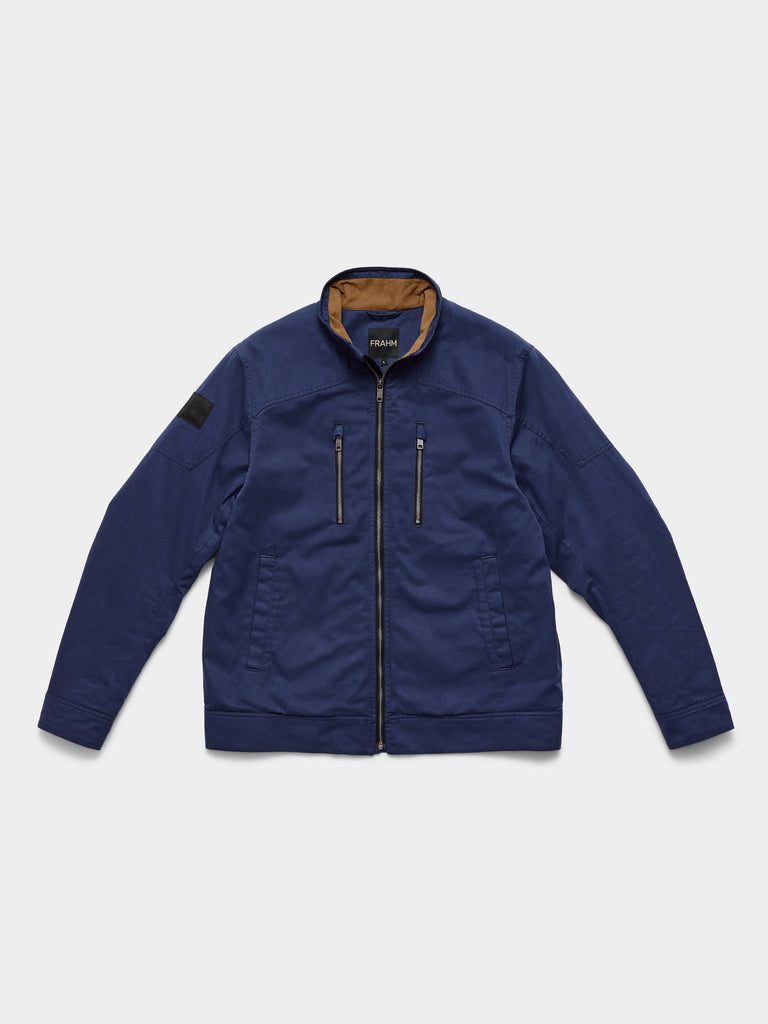 FRAHM Quilted Harrington Jacket 2026 Navy Blue front view