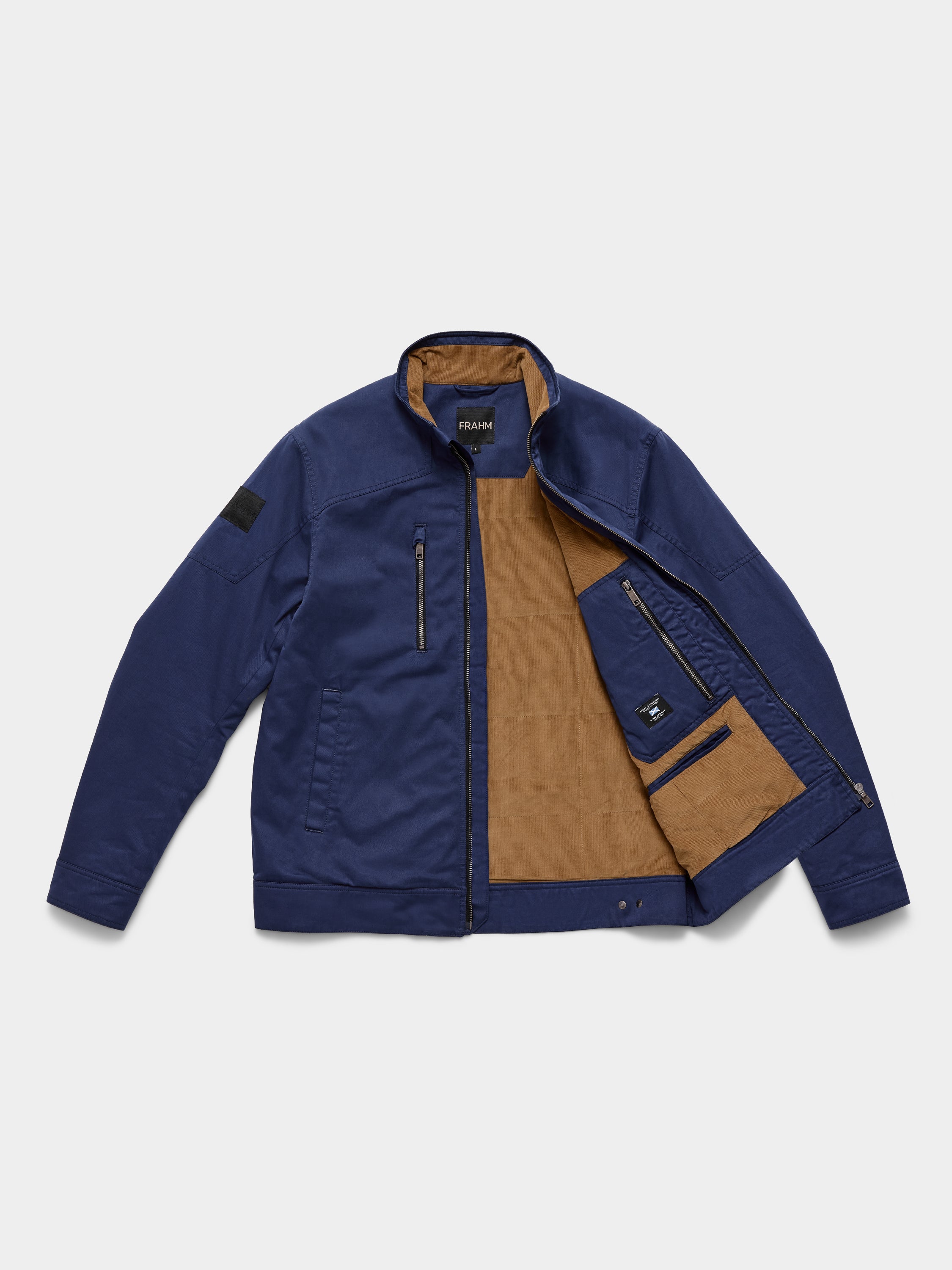 Quilted Harrington Racer Jacket 2026 Navy Blue – FRAHM Jacket