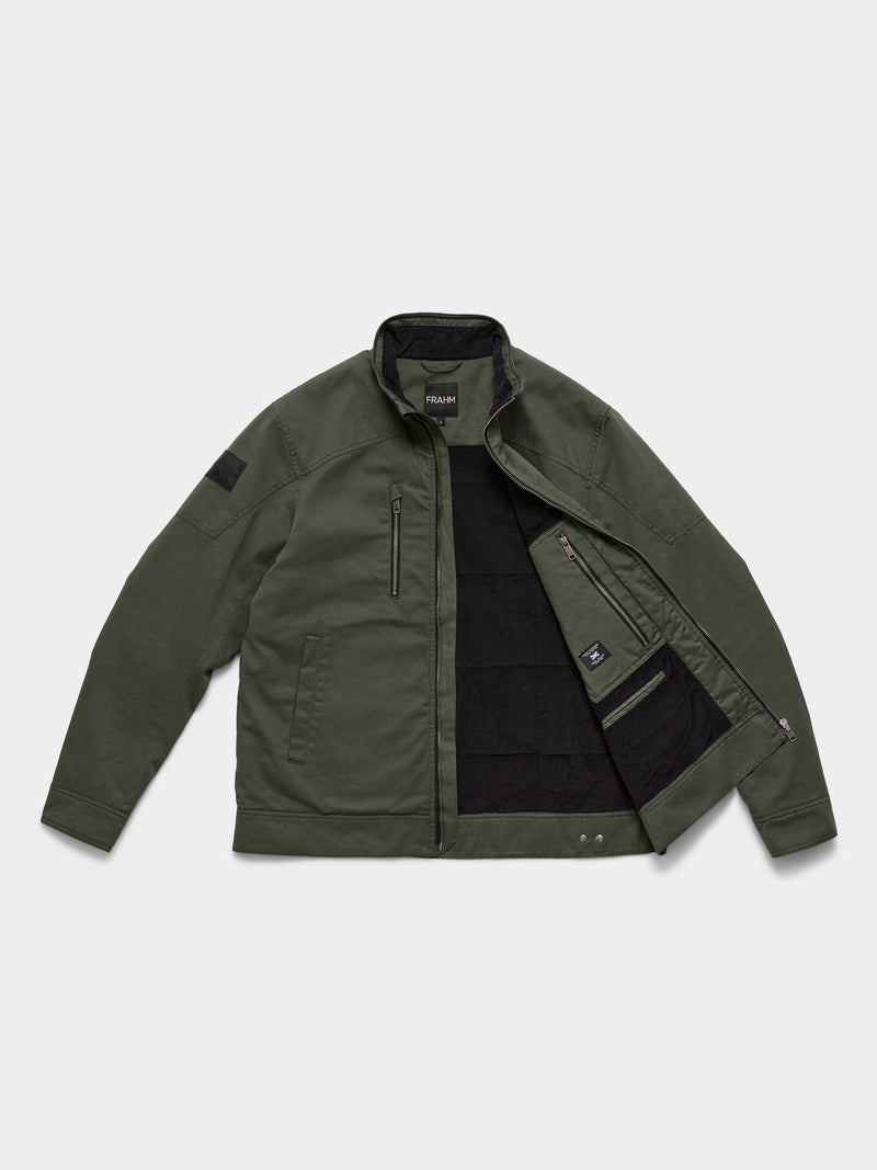 Quilted Harrington Racer Jacket 2026 Sage Green