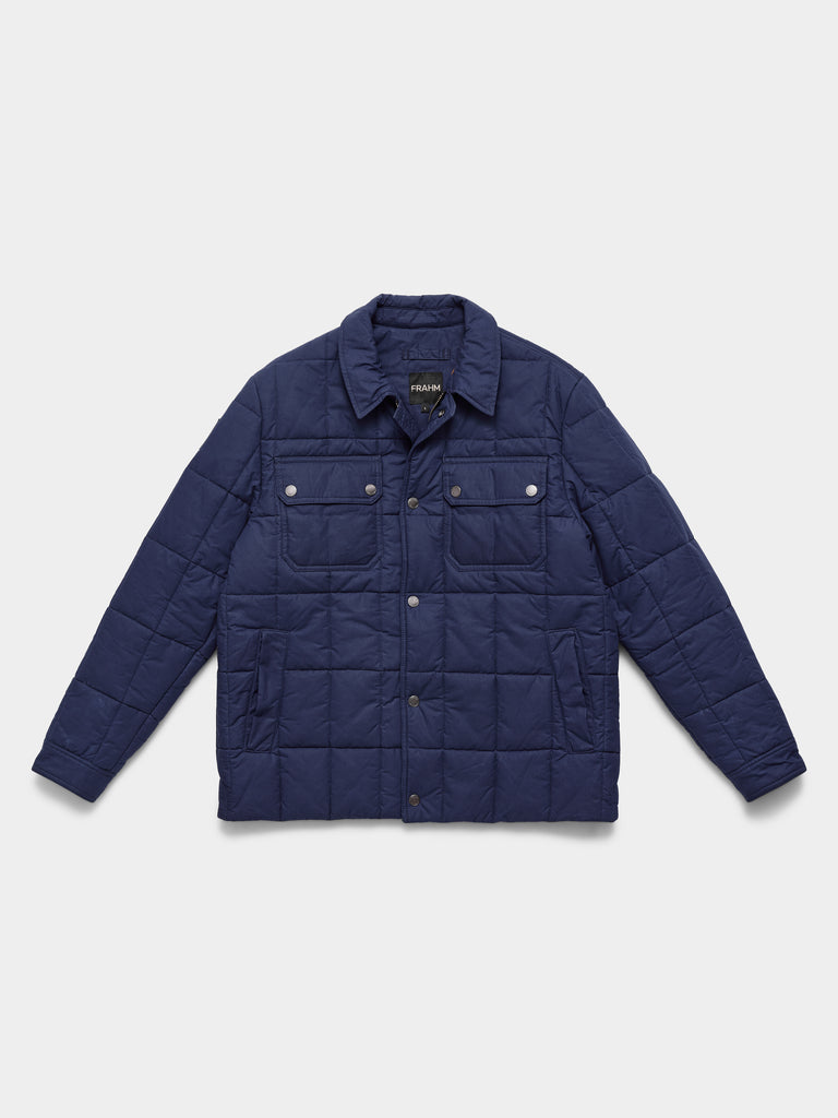 FRAHM Quilted Winter Workers Jacket 2026 Dark Navy front view