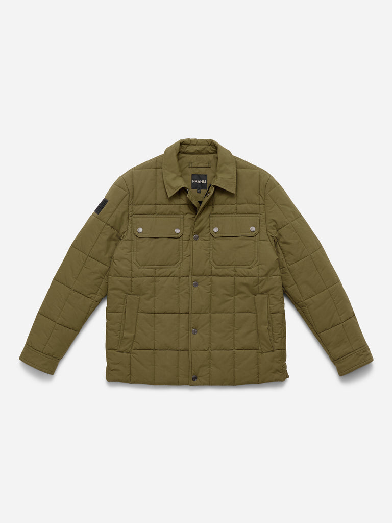 FRAHM Quilted Winter Workers Jacket 2026 Olive Green front view