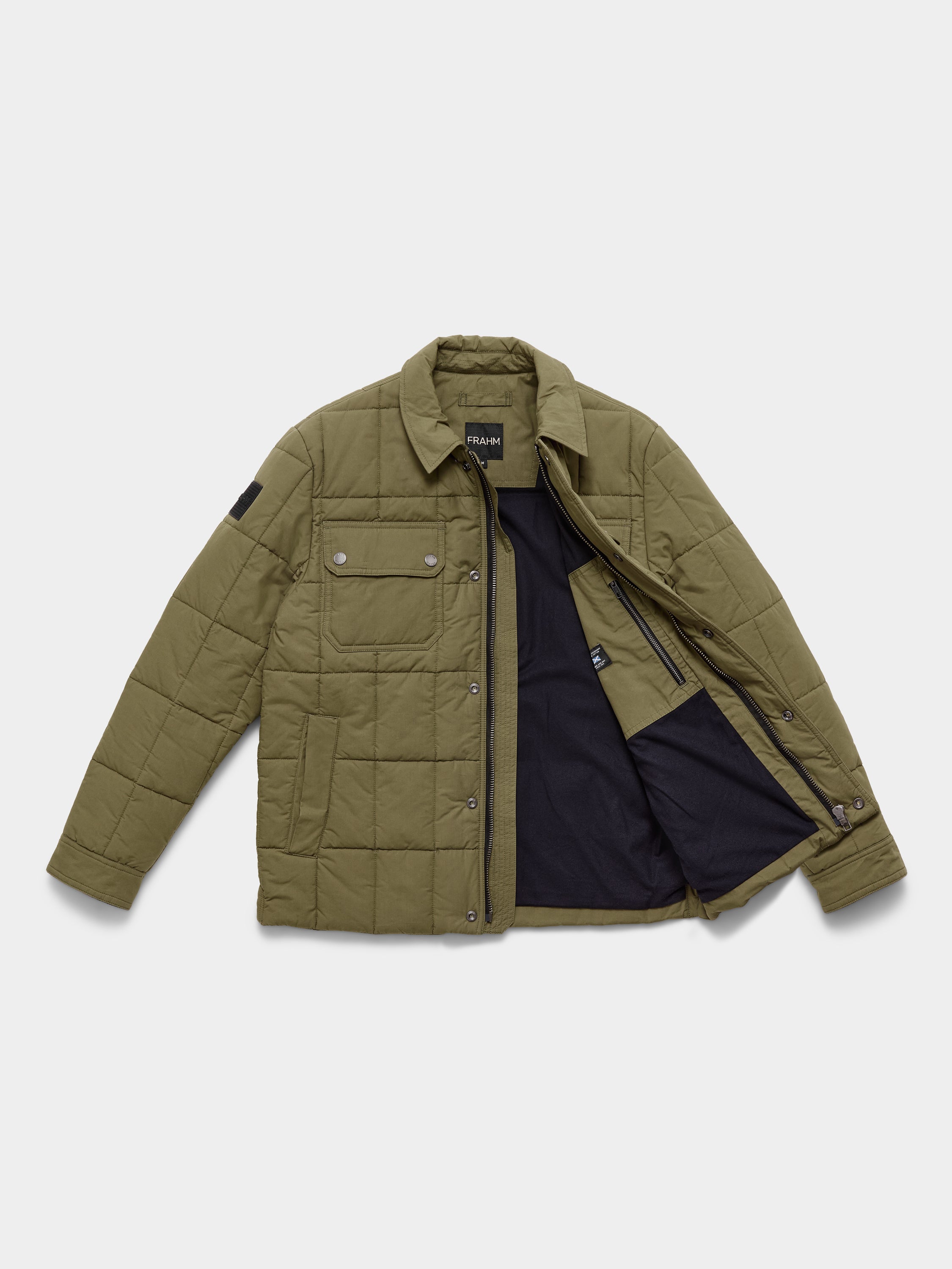 Quilted Winter Workers Jacket 2026 Olive Green – FRAHM Jacket