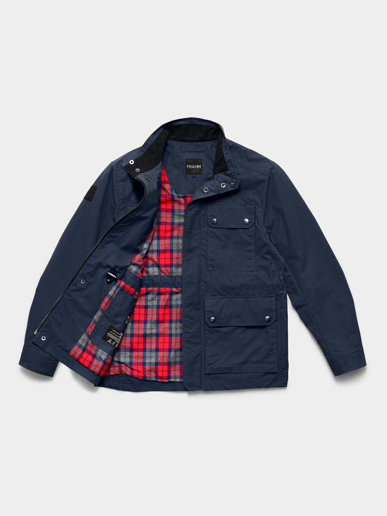 FRAHM Waxed Classic Field Jacket 2026 Classic Navy front view