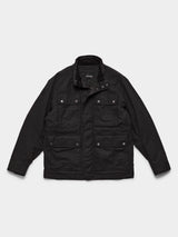 FRAHM Waxed Quilted Field Jacket 2026 Black front view