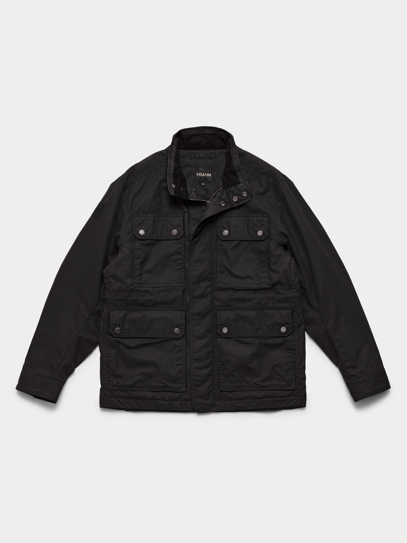 Waxed Quilted Field Jacket 2026 Black
