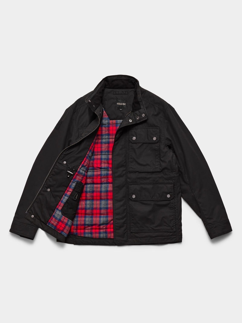 Waxed Quilted Field Jacket 2026 Black