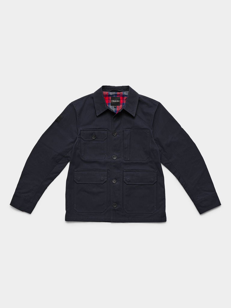 FRAHM Waxed Woodland Workers Jacket 2026 Dark Navy front view