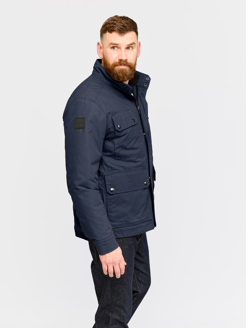 Waxed Quilted Field Jacket 2026 Classic Navy