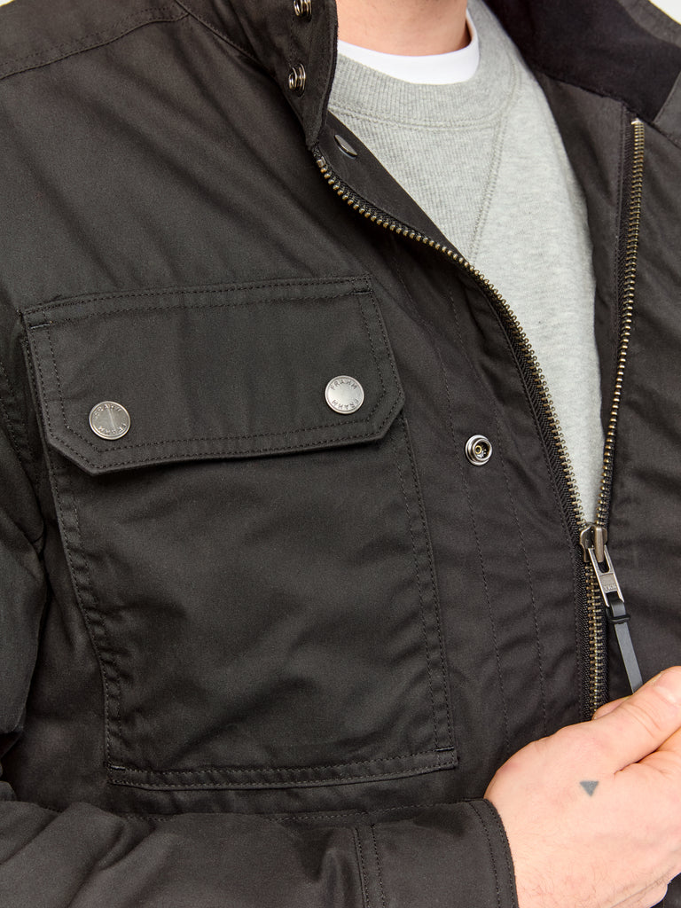 Waxed Quilted Field Jacket 2026 Black
