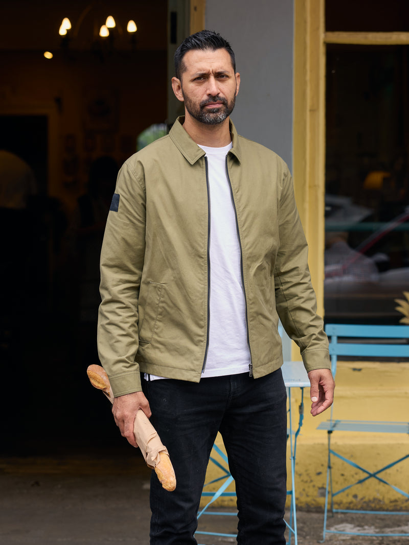 Lightweight Blouson Jacket Olive Green